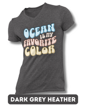 Load image into Gallery viewer, Ocean is my Favorite Color V-neck
