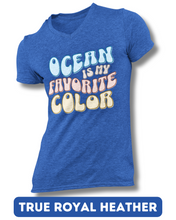 Load image into Gallery viewer, Ocean is my Favorite Color V-neck
