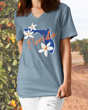 Load image into Gallery viewer, Florida Orange Blossoms V-neck
