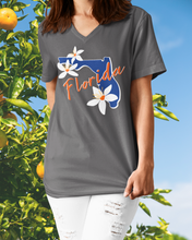 Load image into Gallery viewer, Florida Orange Blossoms V-neck
