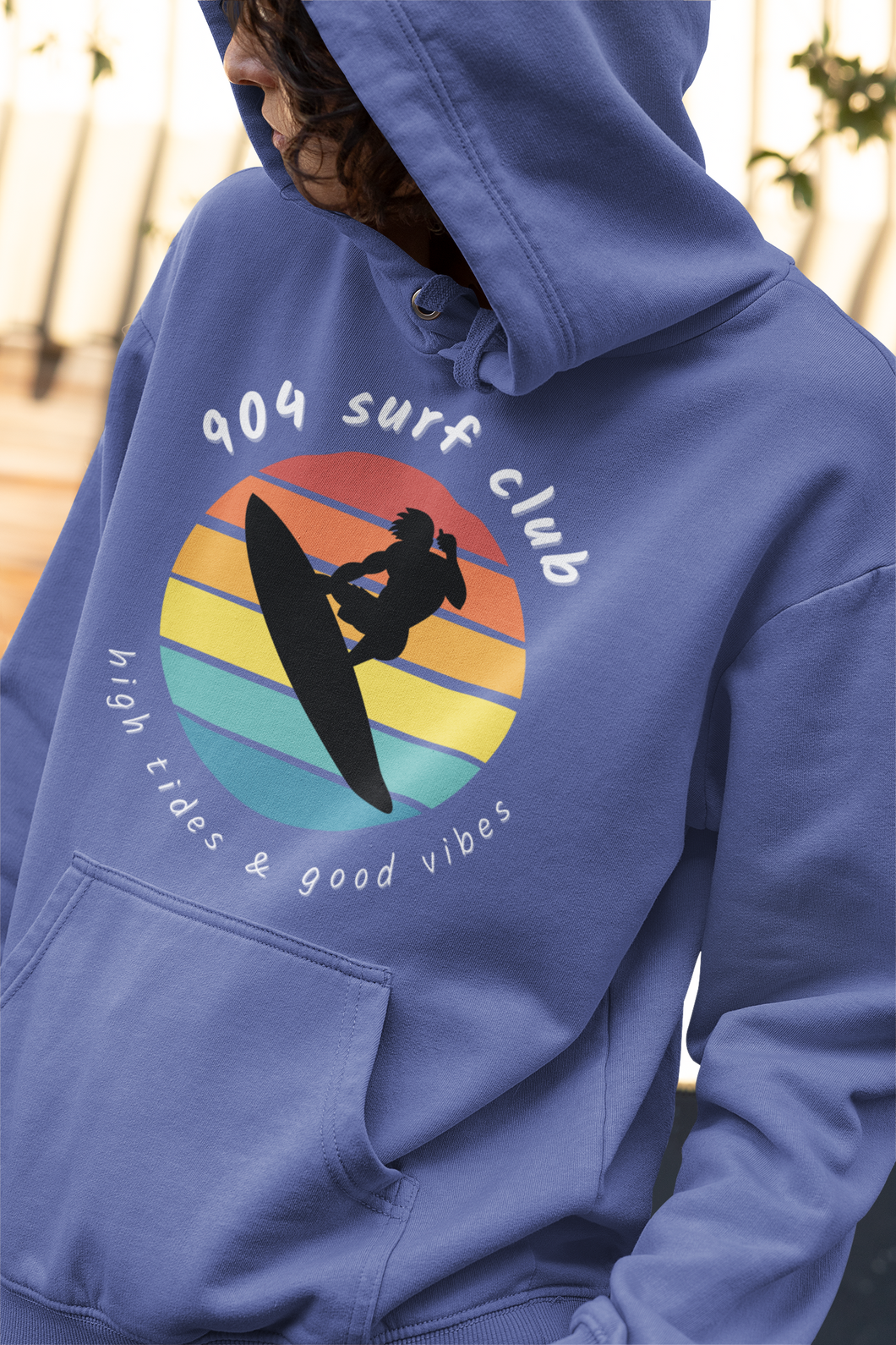Sunset Silhouette Surfer Hoodie